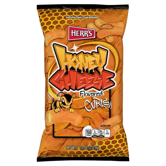 Herr's Honey Cheese Flavored Curls, 4-Pack 7.5 Oz. Bags