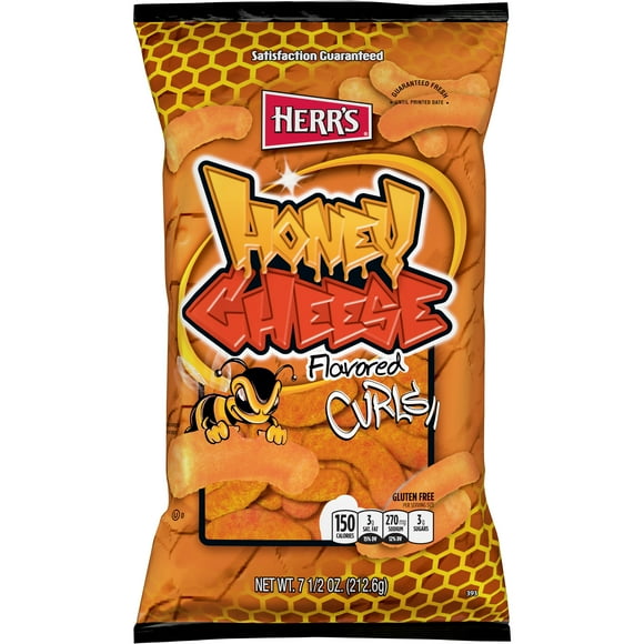 Herr's Honey Cheese Flavored Curls, 7.5 oz