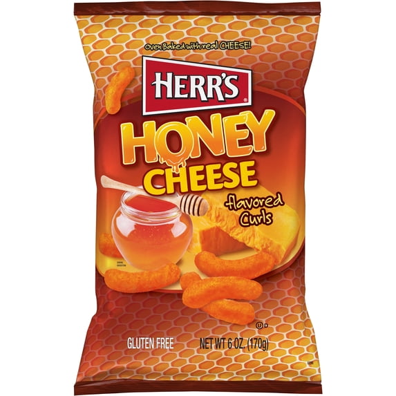 Herr's Honey Flavored Cheese Curls 6 ounce bag