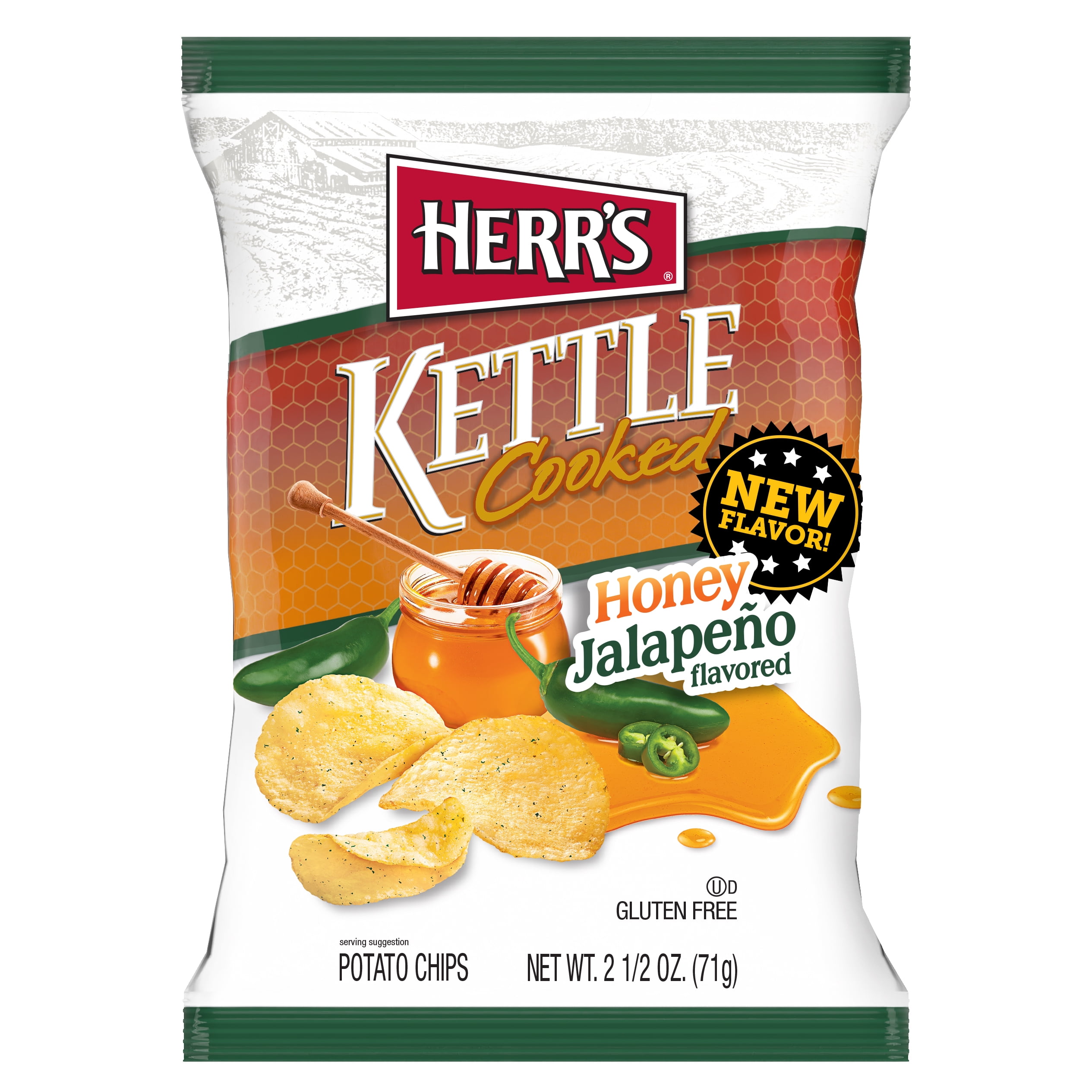 Herr's Honey Jalapeno Flavored Kettle Chip - 2.5 oz