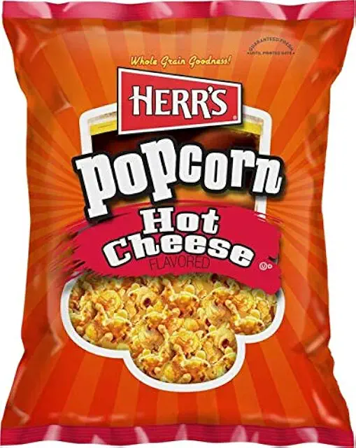 Herr`s Hot Cheese Popcorn .625 oz Pack of 30 (Curated by RJ Snacks ...