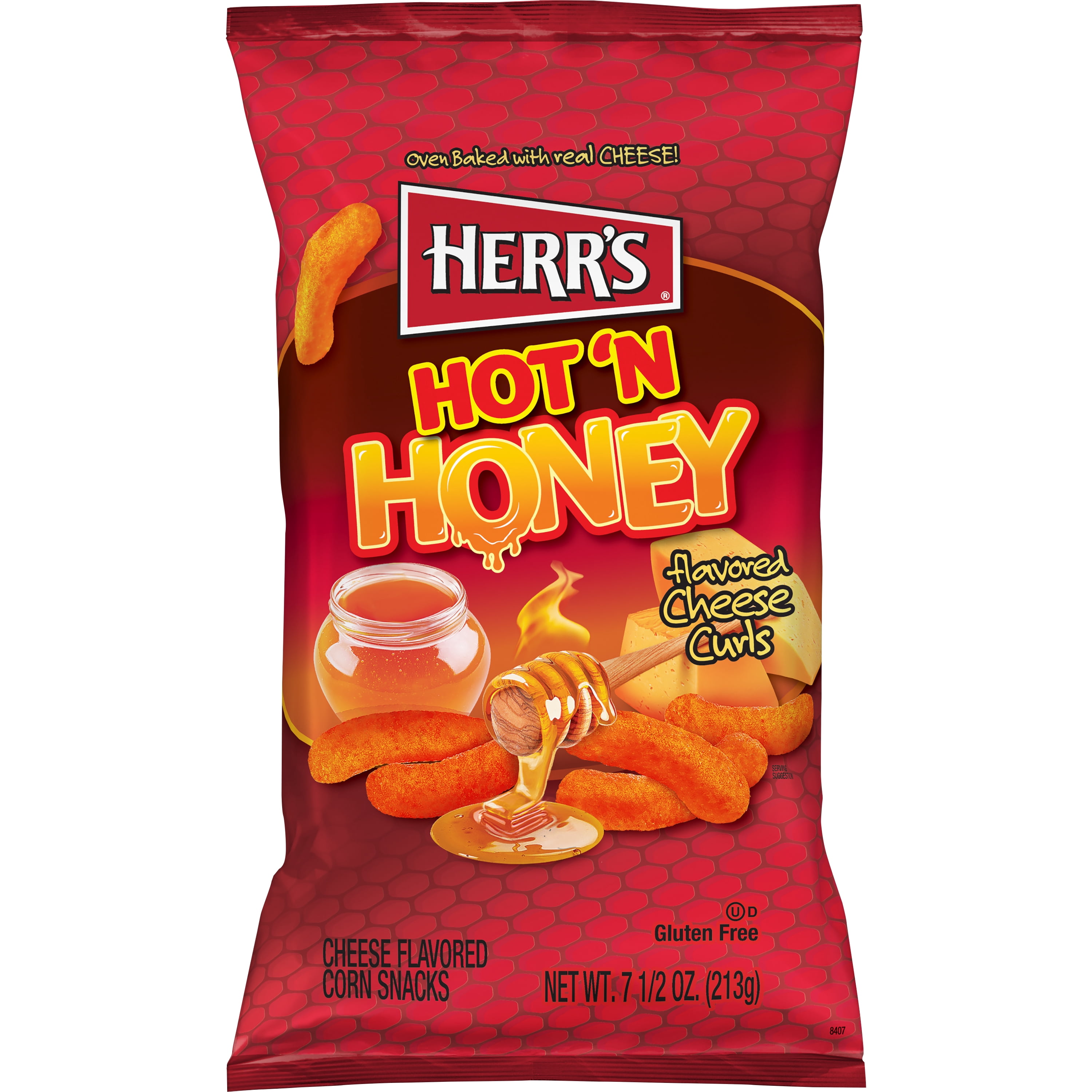Herr's Hot'N Honey Cheese Curls 7.5oz