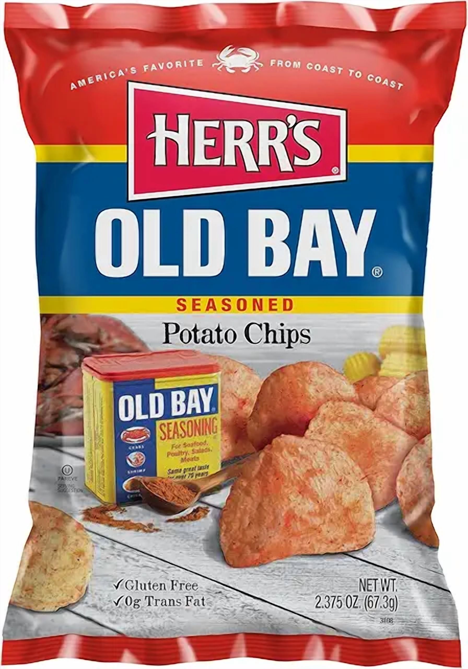 Herr`s Hot Sauce Potato Chips 1 oz Pack of 24 (Curated by RJ Snacks)