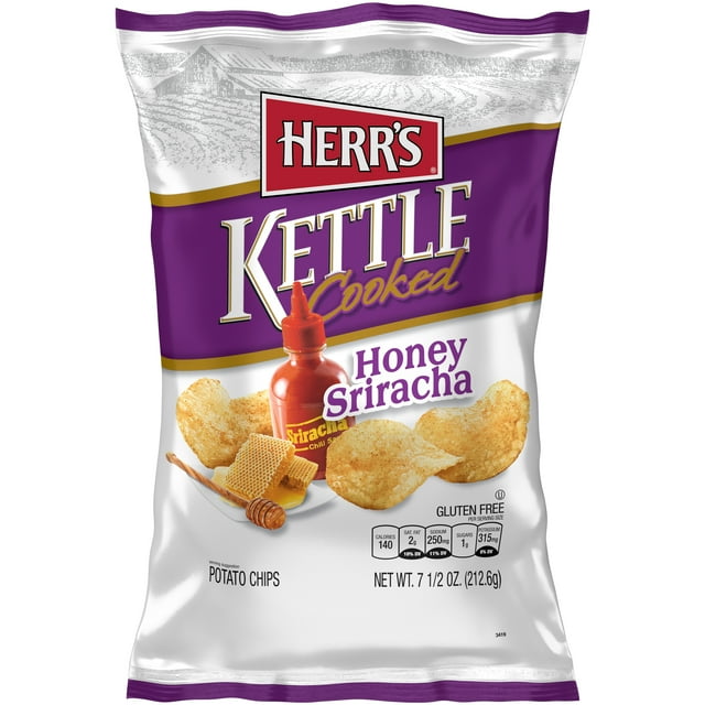 Herr's Kettle Cooked Honey Sriracha Potato Chips, 7.5 oz.