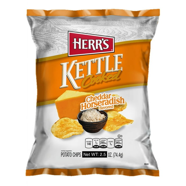 Herr's Kettle Cooked Potato Chips Cheddar Horseradish