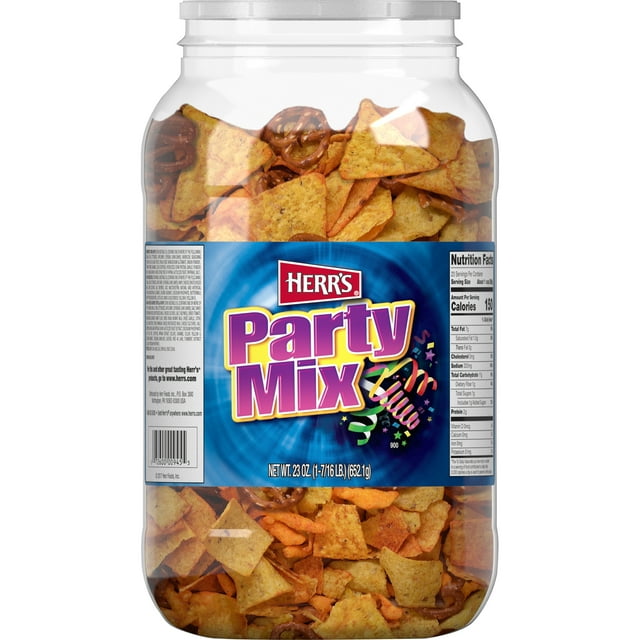 Herr's Party Mix, 23 oz Barrel