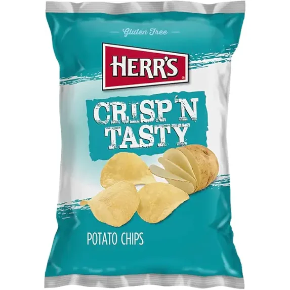 Herr`s Regular Potato Chips 1 oz Pack of 12 (Curated by RJ Snacks ...