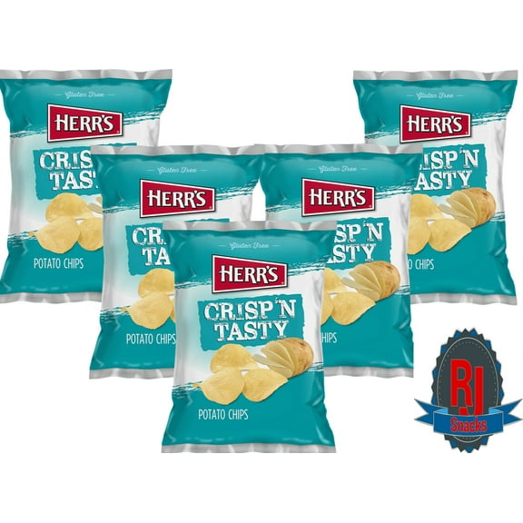 Herr`s Regular Potato Chips 1 oz Pack of 42 (Curated by RJ Snacks)