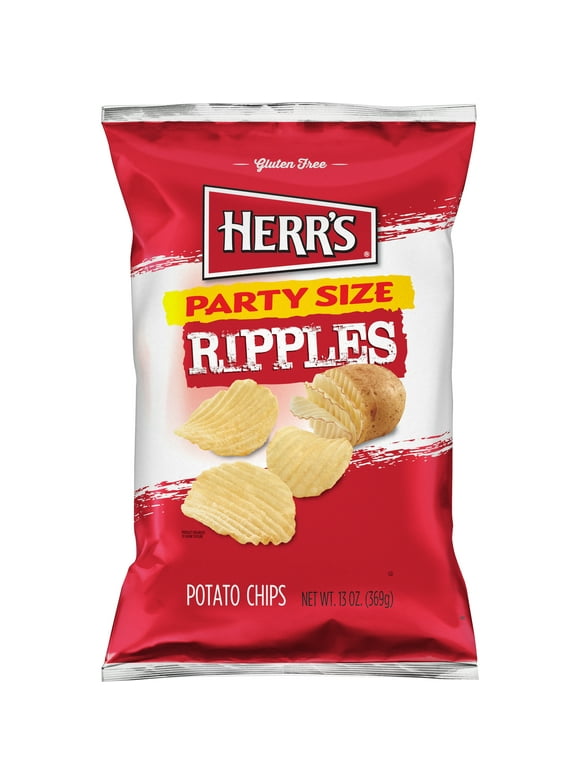 Herr's Ripple Potato Chips 13oz Party Size Bag