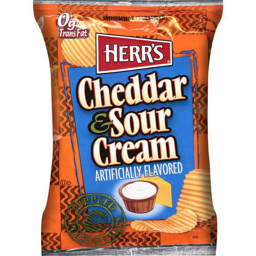 Herr's Rippled Cheddar & Sour Cream Potato Chips, 3.75 Oz.