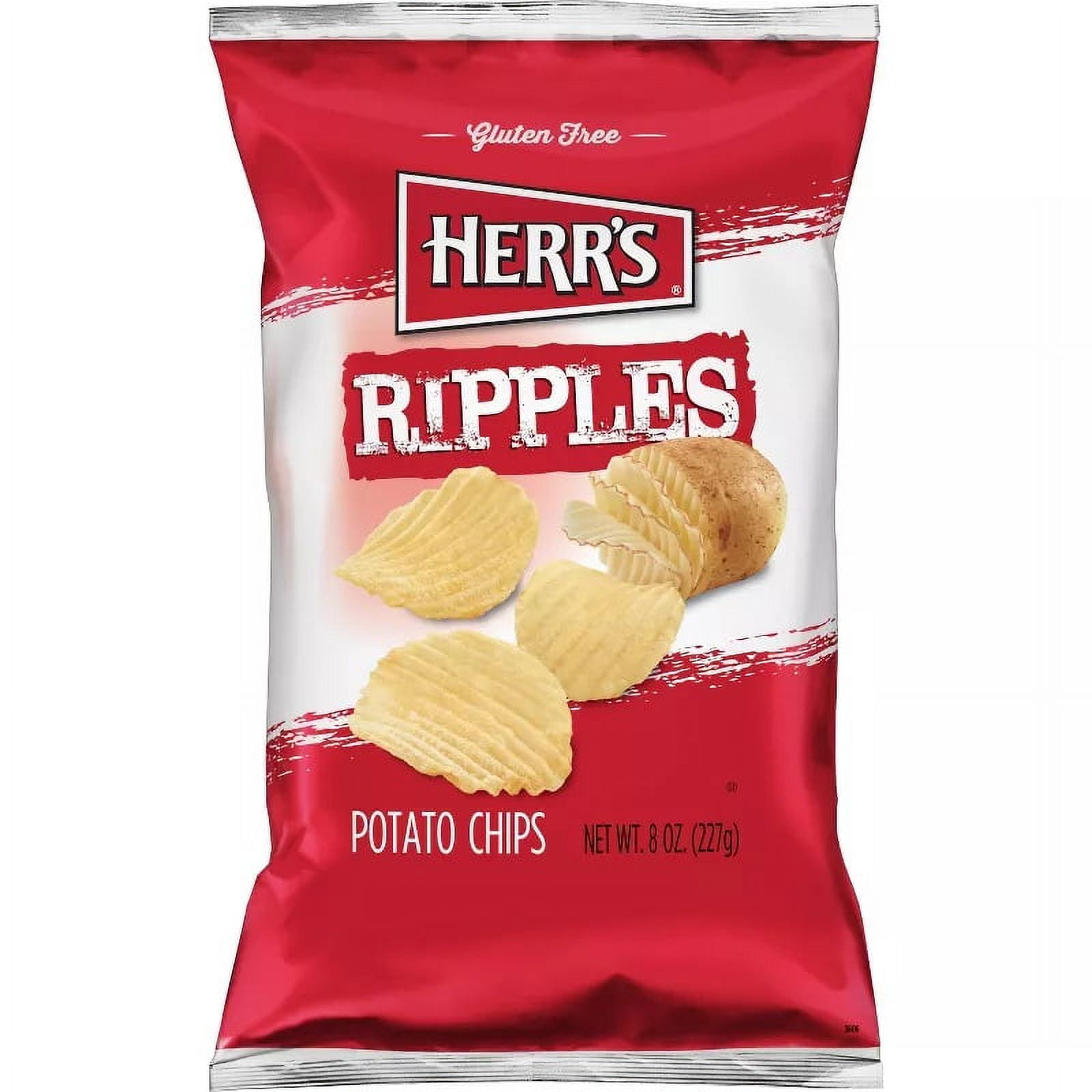 Herr's Ripples Potato Chips, 3-Pack 8 oz. Family Size Bags - Walmart.com