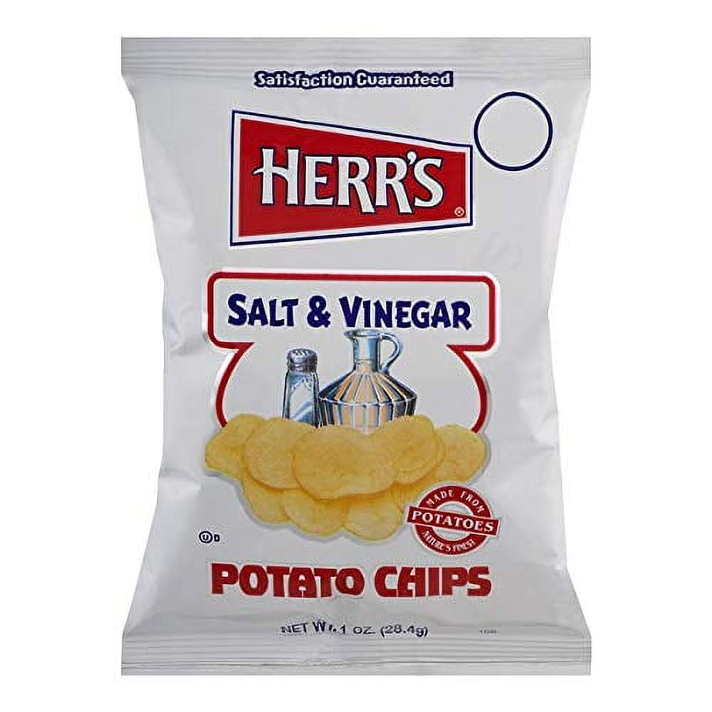 Herr's Salt & Vinegar Potato Chips 1 oz (pack of 42 bags)