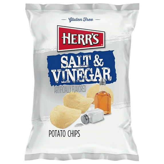 Herr's Salt & Vinegar Potato Chips, 4-Pack 8.5 oz. Bags
