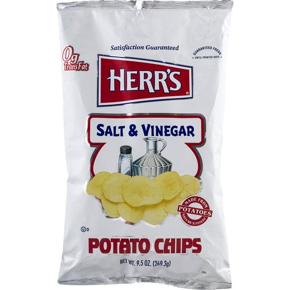 Herr's Salt & Vinegar Potato Chips - 9.5 Oz. (3 Bags)