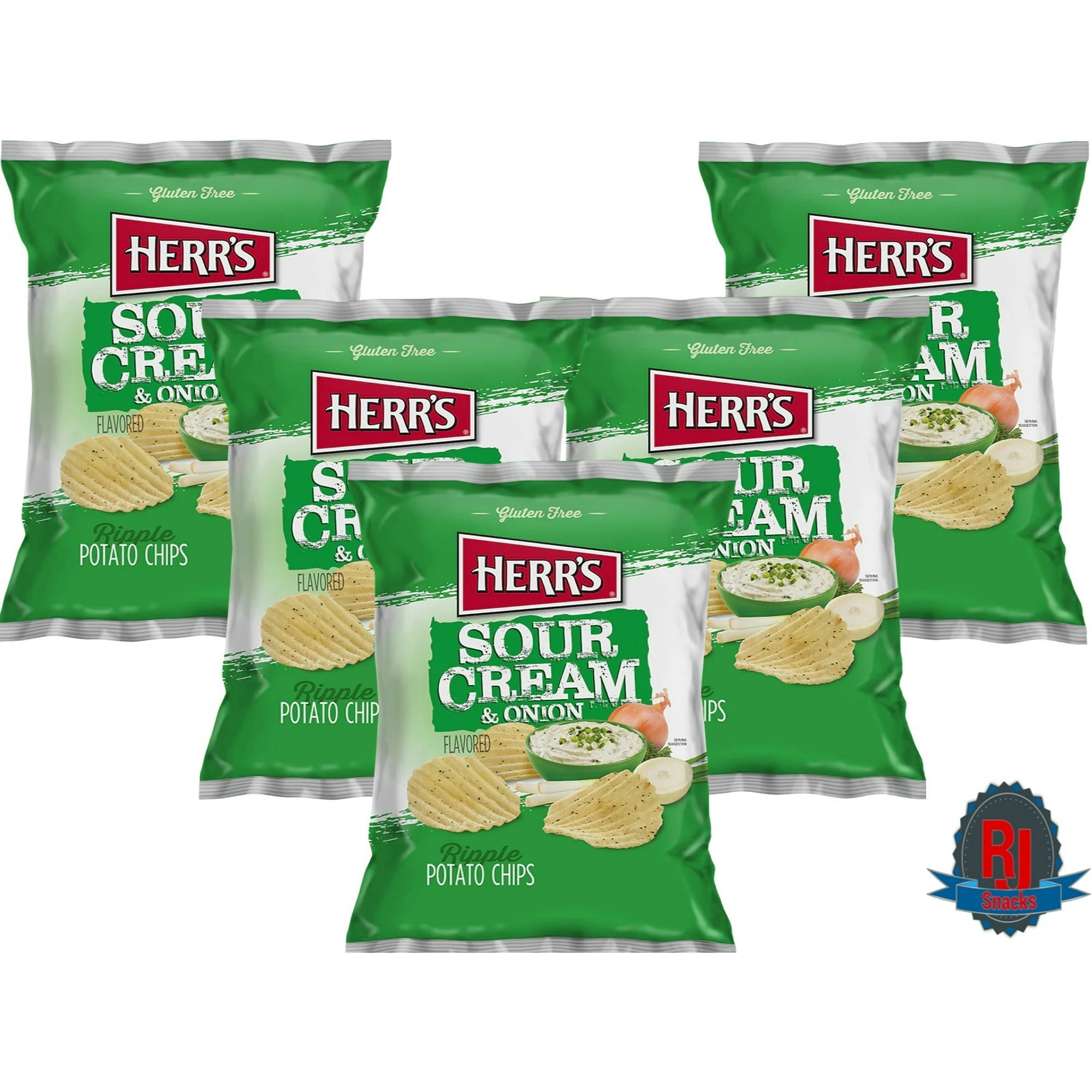 RJ SNACKS, Sour Cream & Onion Potato Chips, 2.75 oz, 3pk - Walmart.com
