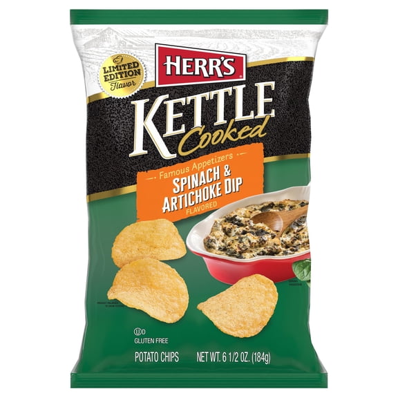 Herr's Spinach & Artichoke Dip Kettle Chips 6.5oz