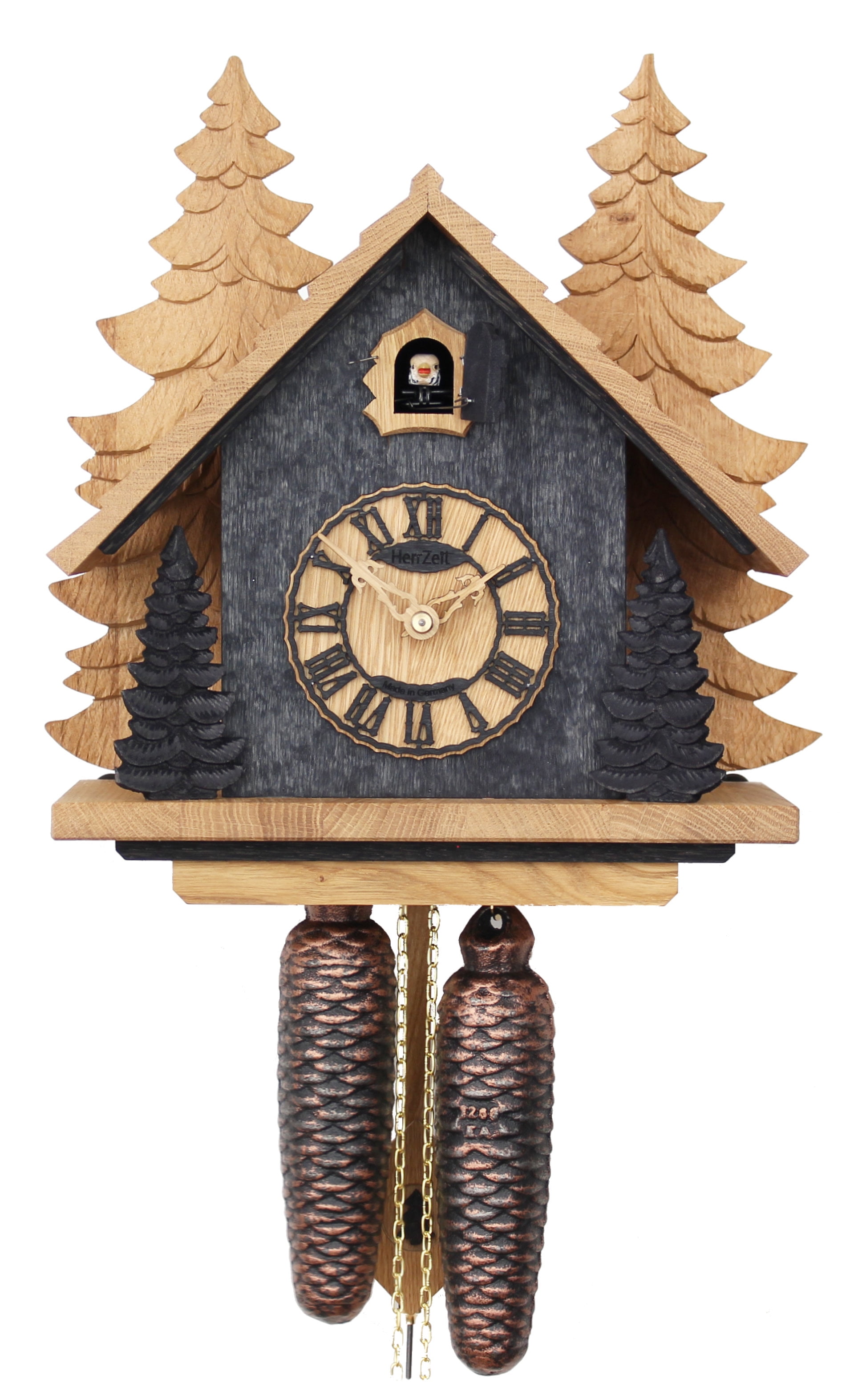 阿吽 HerrZeit by Adolf Herr Cuckoo Clock - Art Three - Black