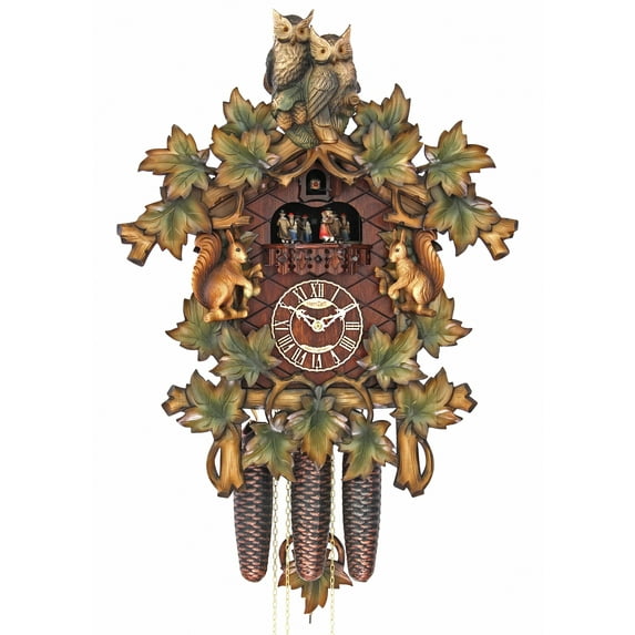 HerrZeit by Adolf Herr Cuckoo Clock - Forest Animals handshingled & handpainted