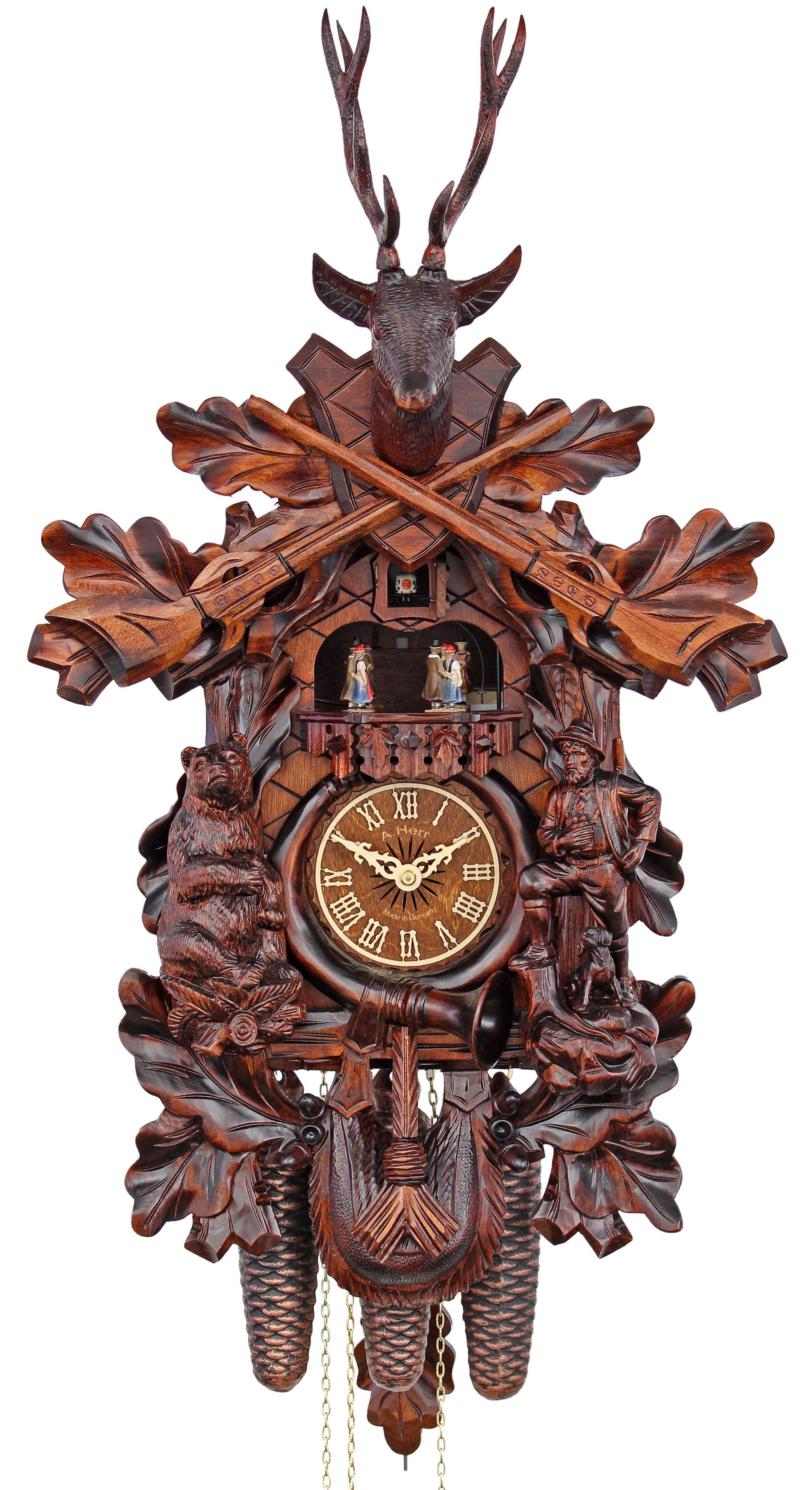 HerrZeit by Adolf Herr Cuckoo Clock - The Bear Hunter handshingled ...