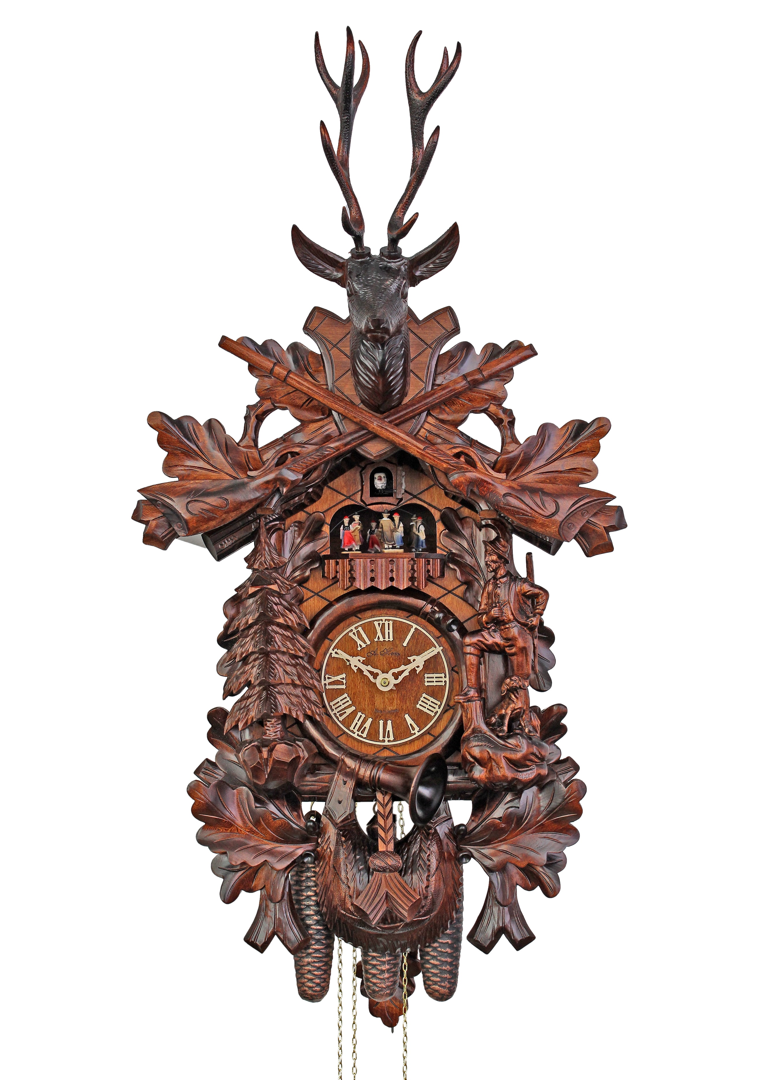 HerrZeit by Adolf Herr Cuckoo Clock - The Deer Hunter XL handshingled ...
