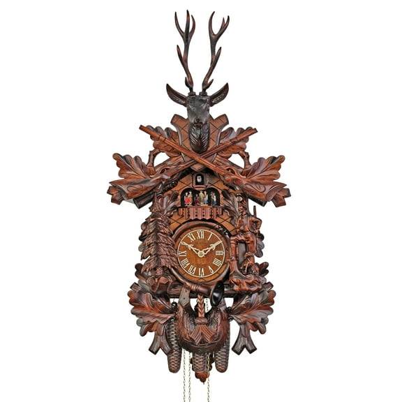 HerrZeit by Adolf Herr Cuckoo Clock - The Deer Hunter XL handshingled