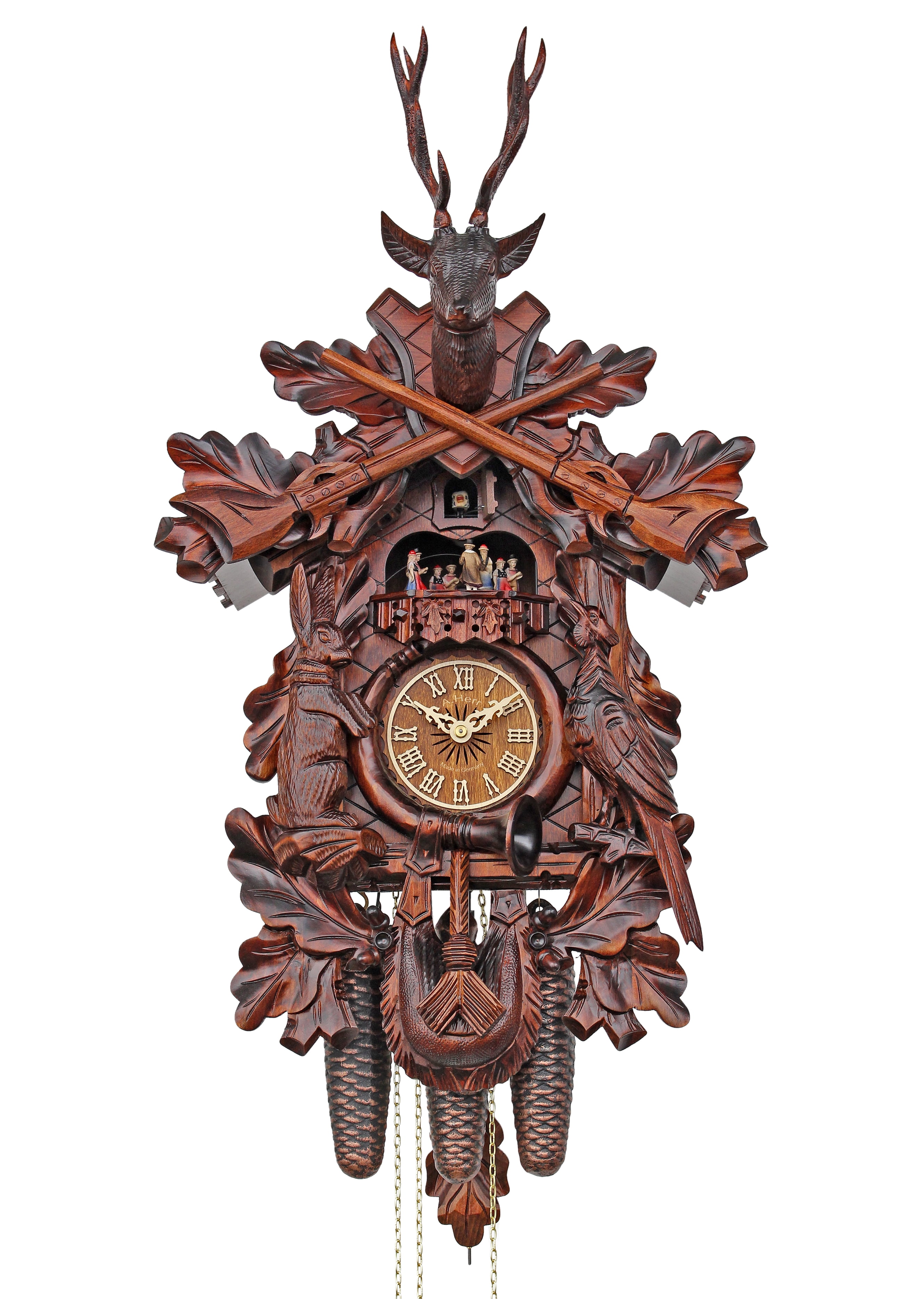 HerrZeit by Adolf Herr Cuckoo Clock - The Hunter's Clock handshingled ...