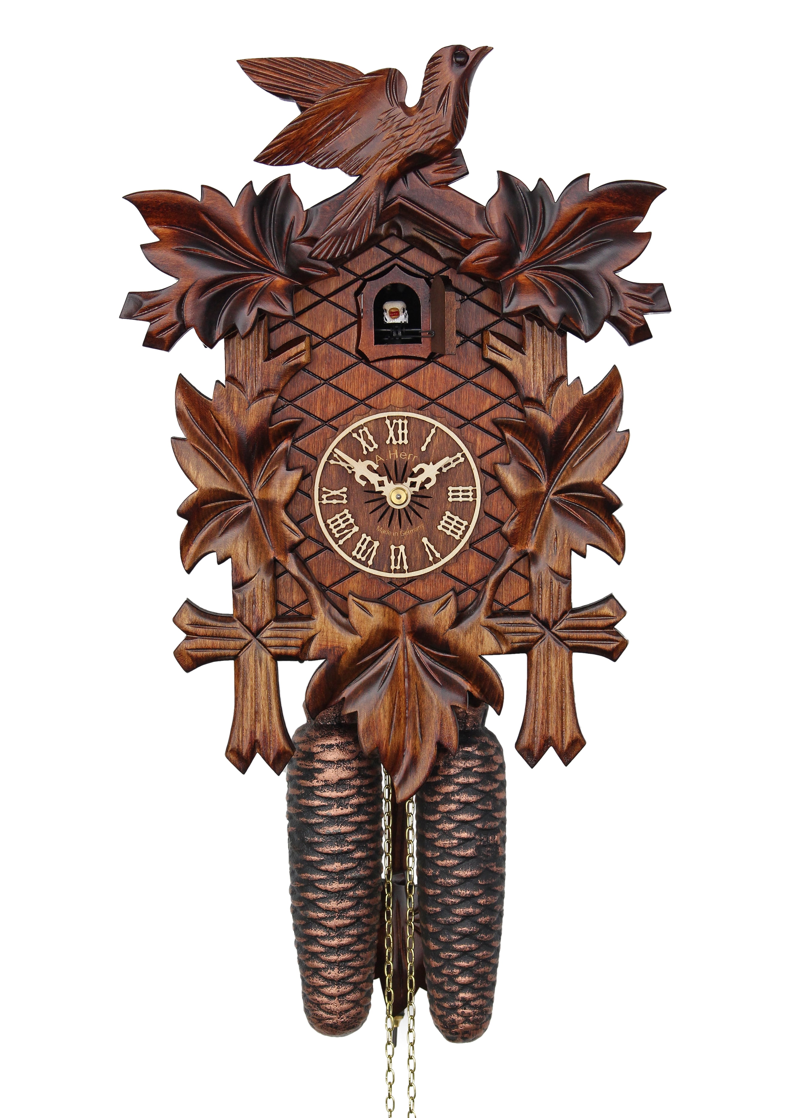 HerrZeit by Adolf Herr Cuckoo Clock - The Traditional Vine Leaves ...