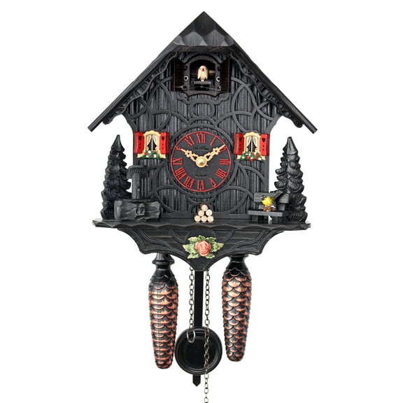 HerrZeit by Adolf Herr Quartz Cuckoo Clock - Black Magic