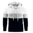 thumbnail image 1 of Herren Hoodies For Men Fit Mode Waffel Hoodie Casual Hoody Top Mit Freizeit Hoodie Farbblock Strick Sweatshirt,Size M-3XL, 1 of 5