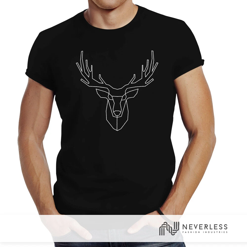 Neverless Maglietta Uomo Geometrica Polygon – Slim Fit Nero Taglia XL – 100% Cotone - 2