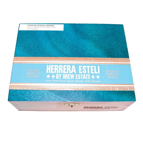 Herrera Esteli Robusto Grande Brazilian 2 Empty Wood Cigar Box 8.25" x 6.25" x 2.75"