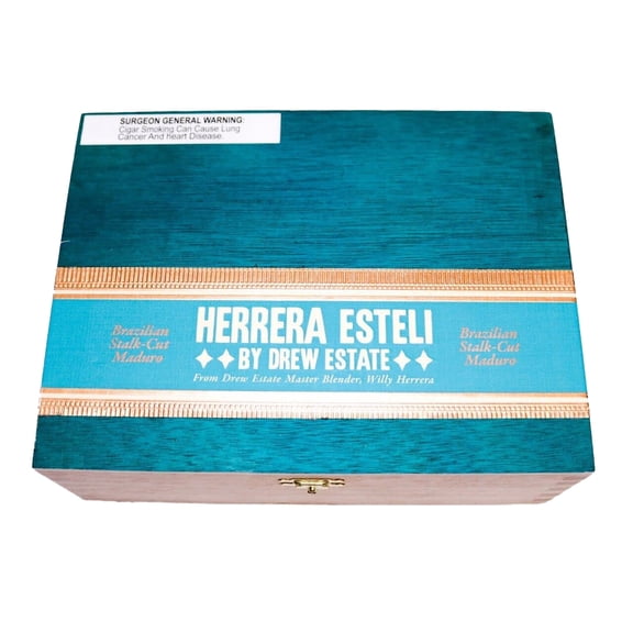 Herrera Esteli Robusto Grande Brazilian Maduro Empty Wood Cigar Box 8.25" x 6.25" x 2.75"