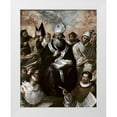 thumbnail image 1 of Herrera, Francisco 20x24 White Modern Wood Framed Museum Art Print Titled - St. Basil Dictating His Doctrine, 1 of 4