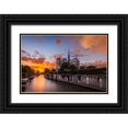 thumbnail image 1 of Herrera, H.J. 14x11 Black Ornate Wood Framed with Double Matting Museum Art Print Titled - Cathedral Sunset, 1 of 4