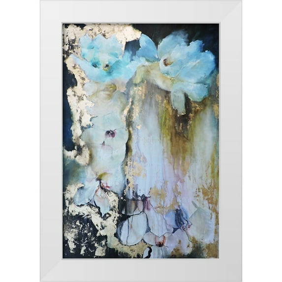 Herrera, Leticia 11x14 White Modern Wood Framed Museum Art Print Titled - Rosas en las Rocas