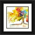 thumbnail image 1 of Herrera, Leticia 12x12 Black Ornate Wood Framed with Double Matting Museum Art Print Titled - Rainbow Trees I, 1 of 4