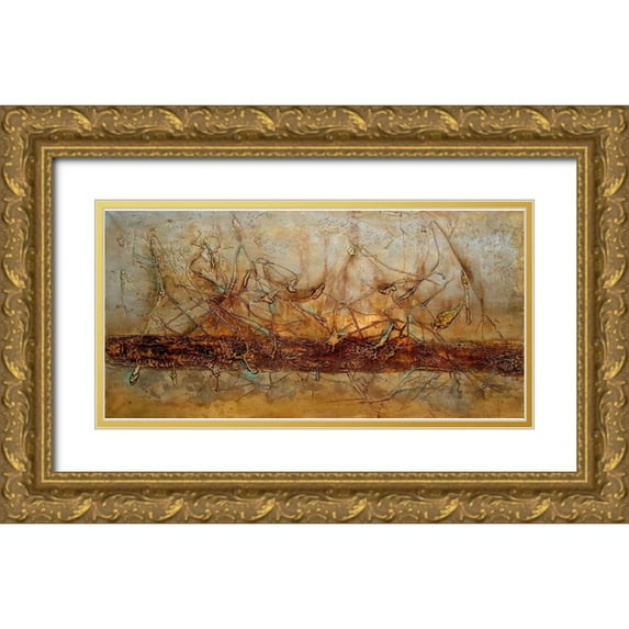 Herrera, Leticia 14x9 Gold Ornate Wood Framed with Double Matting Museum Art Print Titled - RUSH