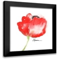 thumbnail image 1 of Herrera, Leticia 15x15 Black Modern Framed Museum Art Print Titled - WATERCOLOR POPPY II, 1 of 5