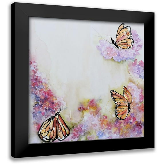 Herrera, Leticia 20x20 Black Modern Framed Museum Art Print Titled - Tres Monarchas