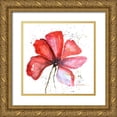 thumbnail image 1 of Herrera, Leticia 20x20 Gold Ornate Wood Framed with Double Matting Museum Art Print Titled - Bold Floral III, 1 of 4