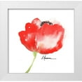 thumbnail image 1 of Herrera, Leticia 27x26 White Modern Wood Framed Museum Art Print Titled - WATERCOLOR POPPY II, 1 of 4