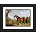 thumbnail image 1 of Herring, John Frederick 14x11 Black Ornate Wood Framed with Double Matting Museum Art Print Titled - A Clydesdale Stallion, 1 of 4