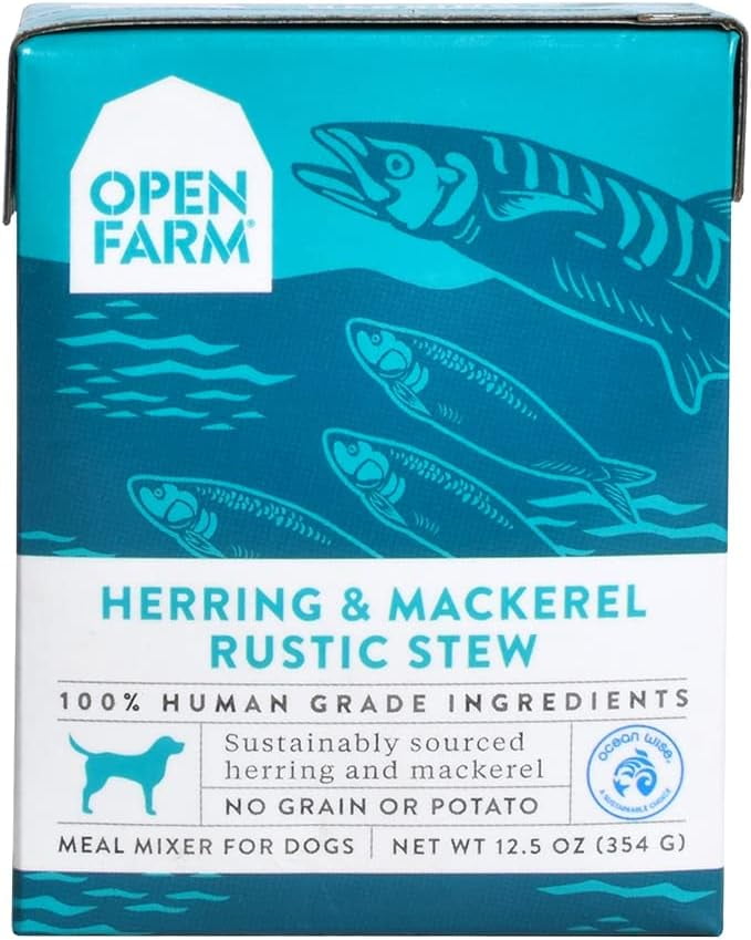 Herring & Mackerel Rustic Stew Wet Dog Food, GrainFree Meal or Food