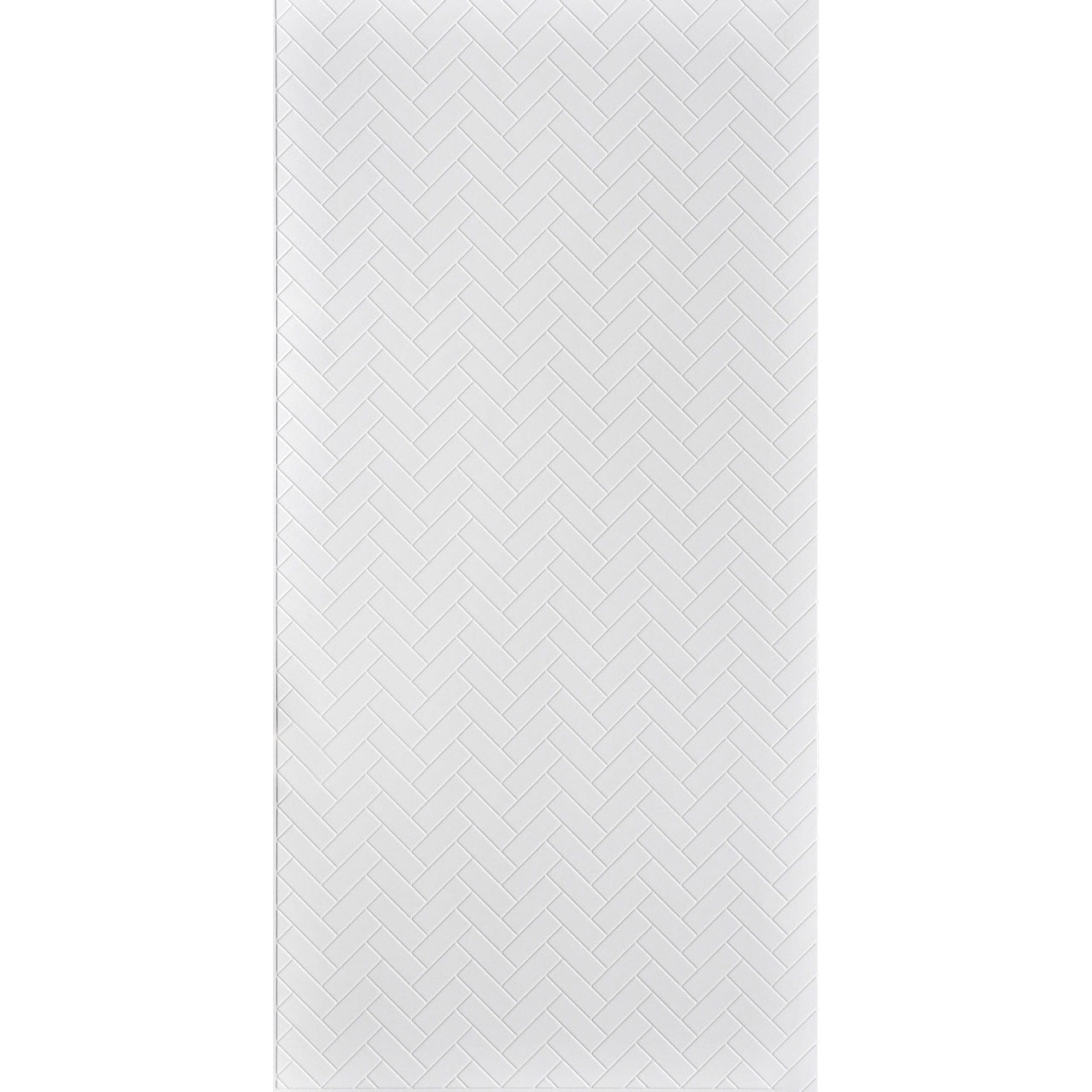 Herringbone Gloss White 3D Textured PVC Wall Panels 4ft x 8ft