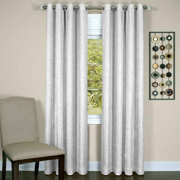 Herringbone 54" X 84" Window Curtain Panel Beige