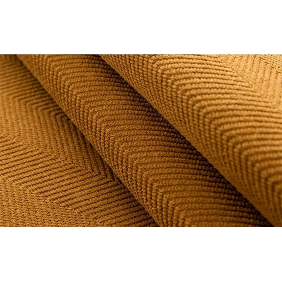 Herringbone Bedside Mat Non-Slip Floor Rug Protector for Bedroom Easy Clean Washable Carpet(Khaki)