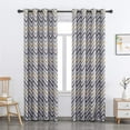 thumbnail image 1 of Herringbone Bohemian Style Grommet Top Blackout Curtains Bedroom Living Room Curtains, Yellow Blackout Curtains 42"W x 84"L (Pack of 2), 1 of 6