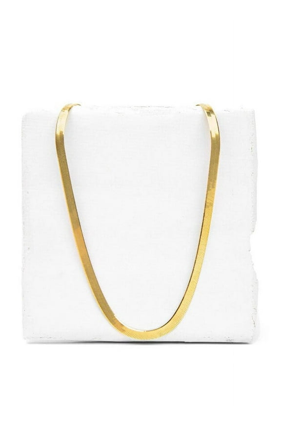 Herringbone Chain Necklace • Herringbone Choker Necklace - 18K Gold Vermeil • Gift for Her • Must Have Layering Necklace Gold