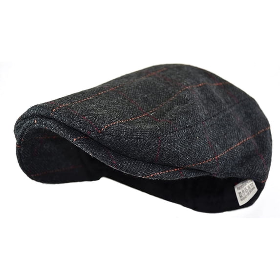 Herringbone Flat Ivy Newsboy Cap for Men Classic Wool Blend Tweed Cabbie Hat,One Size