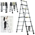 thumbnail image 1 of Herringbone Ladder Extension Ladder 6+7 Step Ladder 6.4FT Telescopic Ladder Aluminum Ladder Folding Ladders for Home Compact Extendable Ladder for Loft Ladder Attic Ladder, 330lbs Load Capacity, 1 of 7